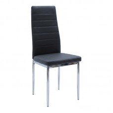 Καρέκλα Parker pakoworld μαύρο PU με πόδι χρωμίου 41x48x96εκ Καρέκλα Parker pakoworld μαύρο PU με πόδι χρωμίου 41x48x96εκ