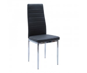 Καρέκλα Parker pakoworld μαύρο PU με πόδι χρωμίου 41x48x96εκ Καρέκλα Parker pakoworld μαύρο PU με πόδι χρωμίου 41x48x96εκ